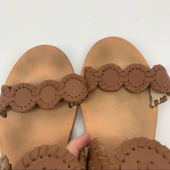 Jack Rogers Brown Leather Sandals Kids 4 Women's 6 - Picture 4 of 4